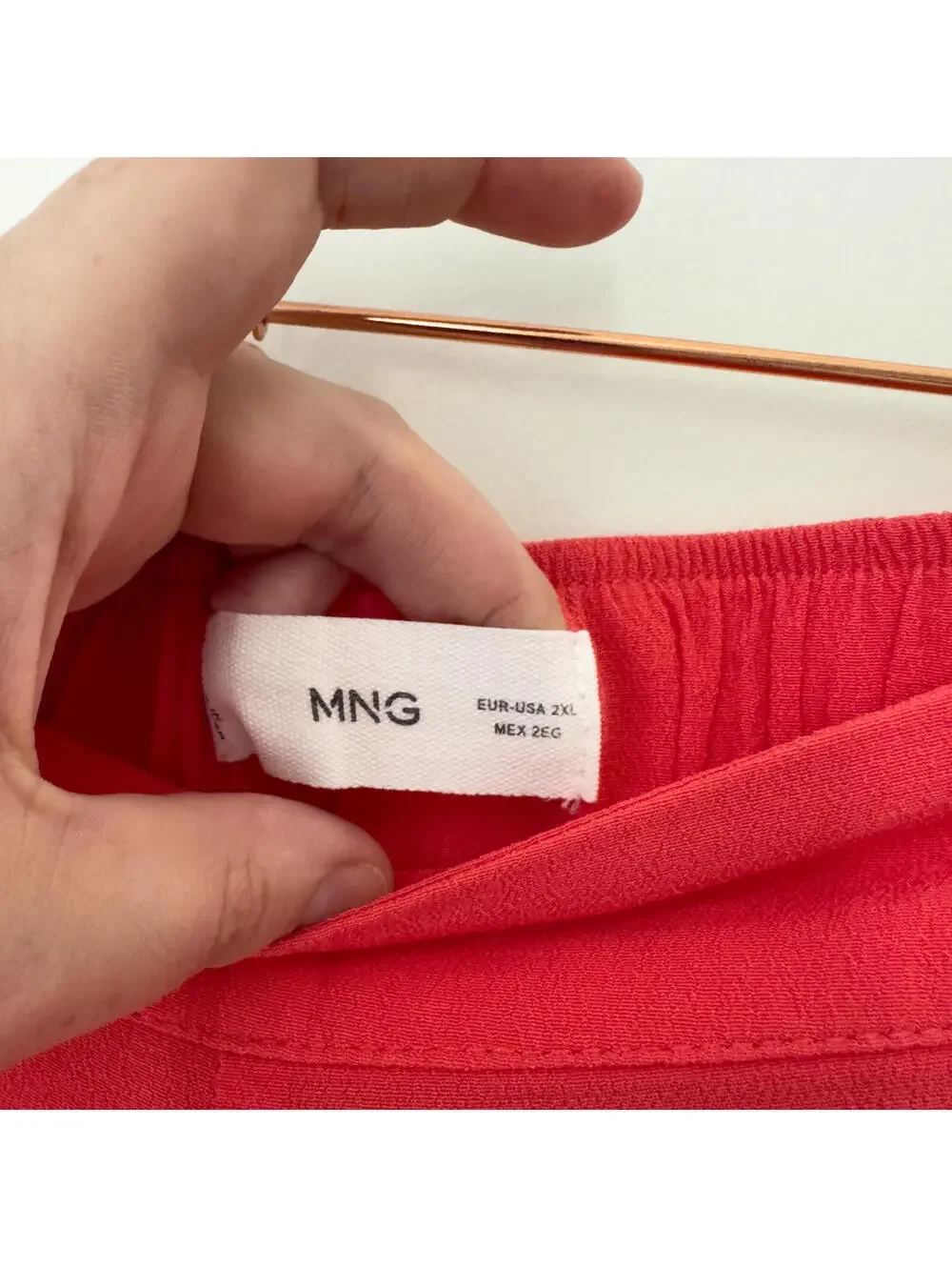 Mango Coral Pink‎ Pleated Wide Leg Pull On Pants Size 2X